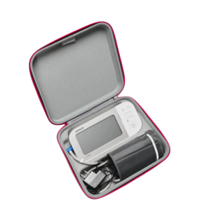 Portable blood pressure monitor designed for seniors, offering easy-to-use health tracking features.